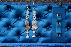 Earrings with silver Marie Antoinette medallions