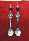 Earrings with antique spoons